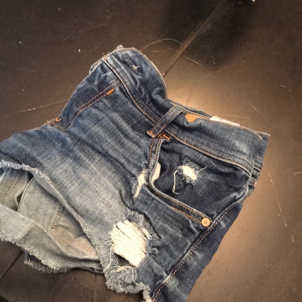 Abercrombie & Fitch Jean Distressed Shorts